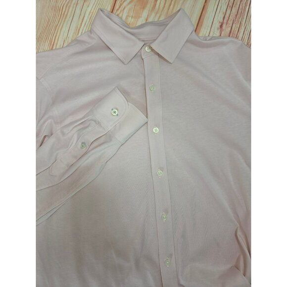 Untuckit Mens Large Pink Long Sleeve Button-Down Shirt 100% Cotton - Picture 4 of 7